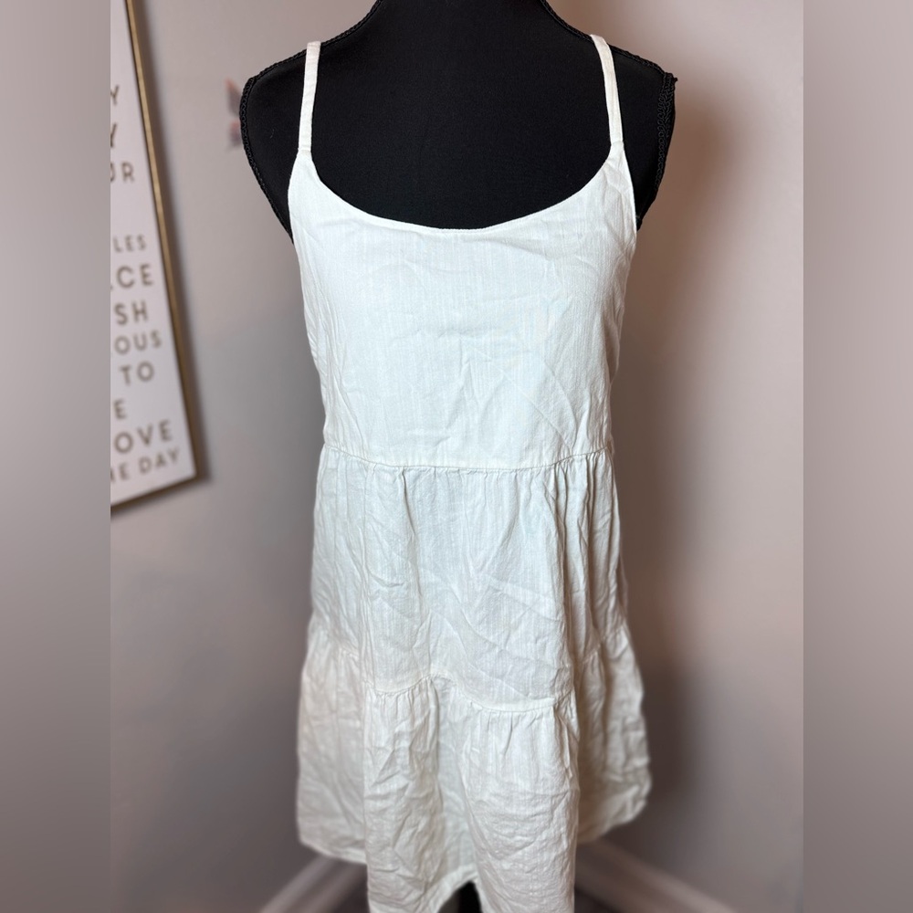 BP White Sleeveless Dress Cotton/Viscose